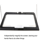 Lente d'ingrandimento con luce LED e staffa pieghevole 3X