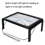 Lente d'ingrandimento con luce LED e staffa pieghevole 3X