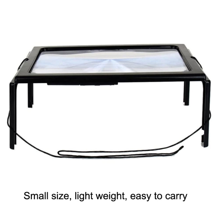 Lente d'ingrandimento con luce LED e staffa pieghevole 3X