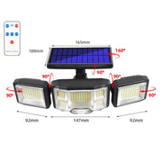 Luce solare LED da parete con sensore e telecomando