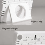 8218 Orologio digitale elettronico sottile e leggero con temperatura LCD magnetica da parete