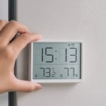 8218 Orologio digitale elettronico sottile e leggero con temperatura LCD magnetica da parete