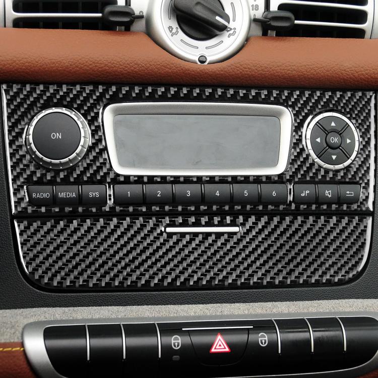 Adesivi pannello CD in fibra di carbonio per Smart Fortwo 2011-20