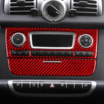 Adesivi pannello CD in fibra di carbonio per Smart Fortwo 2011-20
