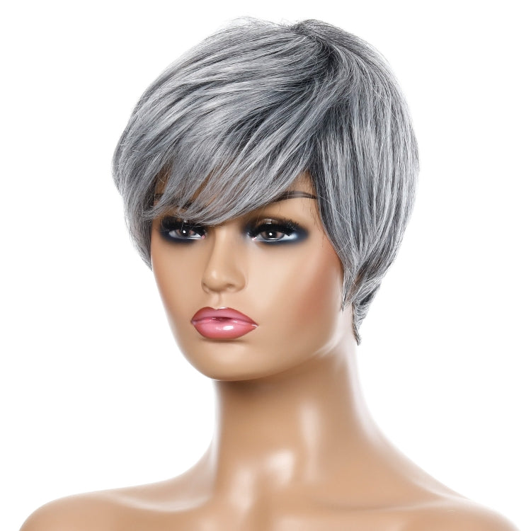 Parrucca da donna con capelli corti e lisci Copricapo in fibra chimica di seta ad alta temperatura, Wig-332, Wig-335