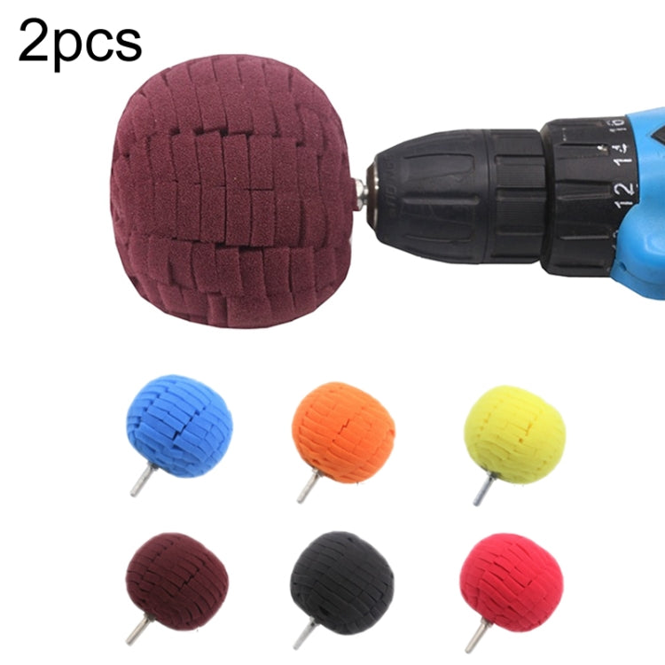 Sfera per lucidatura in spugna per piccole aree di cerchioni per auto da 2 pezzi, 2 in 1