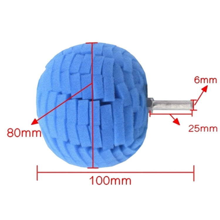 Sfera per lucidatura in spugna per piccole aree di cerchioni per auto da 2 pezzi, 2 in 1