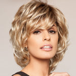 Copricapo da donna in fibra chimica di seta ad alta temperatura con capelli ricci corti, Wig-449, Wig-450