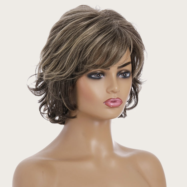 Copricapo da donna in fibra chimica di seta ad alta temperatura con capelli ricci corti, Wig-449, Wig-450