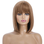 Copricapo da donna in fibra chimica con parrucca corta in seta ad alta temperatura, Wig-435A, Wig-435B