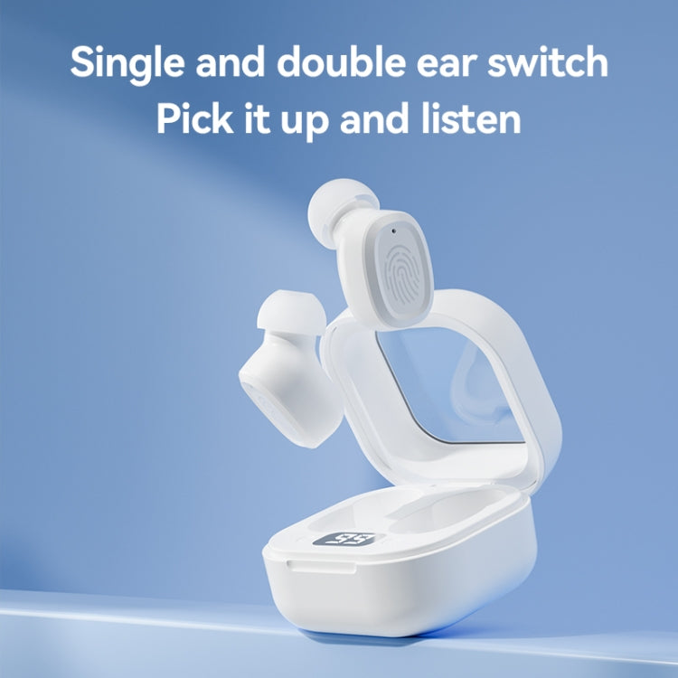 Con auricolari Bluetooth stereo wireless con contenitore di ricarica, stile:, BY17 Black, BY17 White, BY18 Digital Display Black, BY18 Digital Display White