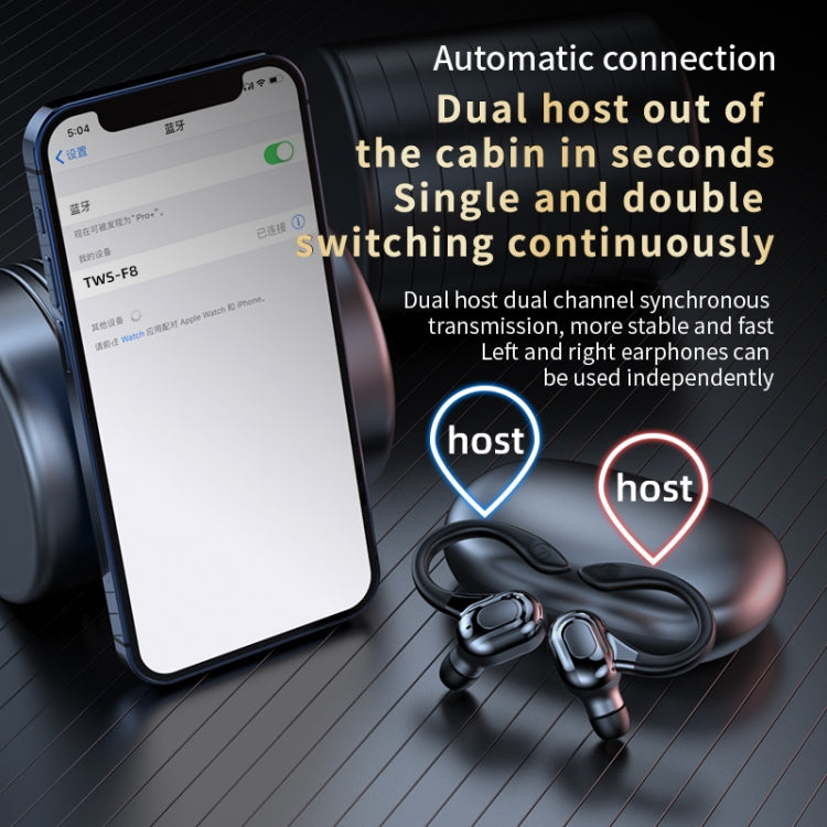 Auricolari Bluetooth F8 Wireless con Ricarica USB-C
