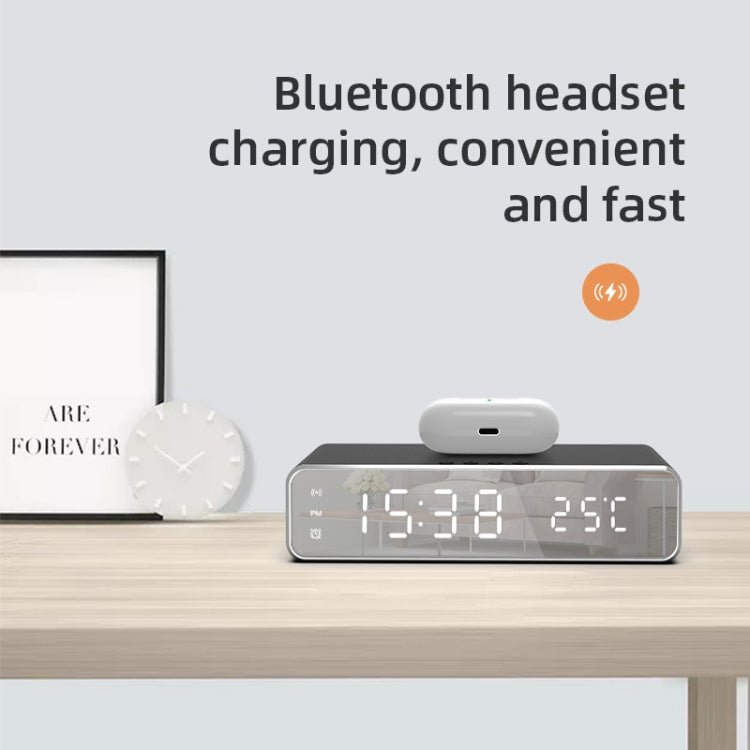 Caricatore wireless 5W con orologio e termometro