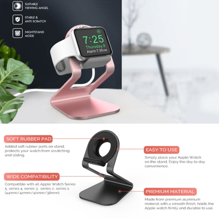 AhaStyle ST03 Per base in lega di alluminio serie Apple Watch, ST03 (Black), ST03 (Rose Gold), ST03 (Silver)
