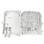 8-Core Outdoor-Rated Fiber Optic Splitter Box ABS Indoor/Outdoor Wall-Mounted Pole Fiber Optic Enclosure