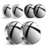 1 paio Specchio retromarcia Specchio tondo piccolo HD Specchio per punti ciechi a ventosa con vista ampia, Size: 5.5x1.7cm(Black), Size: 5.5x1.7cm(White), Size: 5.5x1.7cm(Silver)