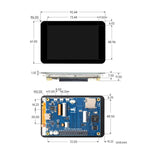 Scheda di sviluppo dual-core Waveshare RP2350 con display LCD da 3,5 pollici a 65.000 colori e risoluzione 320x480., Standard Ver, With Case and OV5640 camera