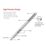 F94S Per Microsoft Surface Series Stylus Pen 1024 Penna elettronica a livello di pressione, 1024 Pressure Level (Black), 1024 Pressure Level (Silver)