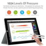 F94S Per Microsoft Surface Series Stylus Pen 1024 Penna elettronica a livello di pressione, 1024 Pressure Level (Black), 1024 Pressure Level (Silver)