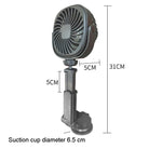 Ventilatore a ventosa per auto Ventilatore da cucina per ufficio dormitorio desktop, Retractable (White), Retractable (Pink), Retractable(Black)