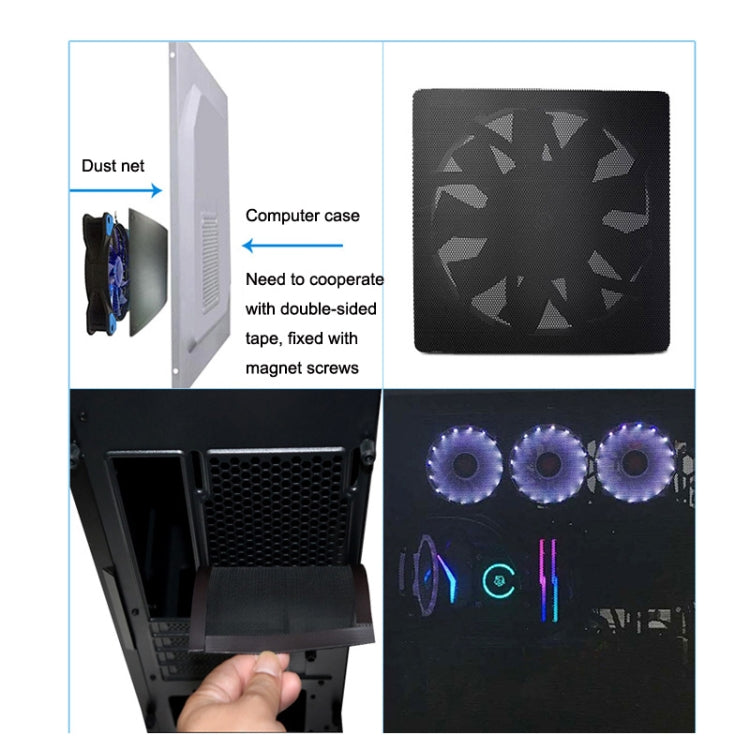 Copertura del filtro della ventola industriale del computer desktop della rete della polvere della ventola di raffreddamento del PVC, 10pcs 12cm With Magnetic Suction, 10pcs 14cm With Magnetic Suction, 10pcs 12x24cm With Magnetic Suction               ...