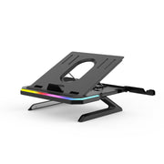 Supporto per laptop con illuminazione RGB Supporto per notebook regolabile a 9 livelli, RGB Black, RGB Pink