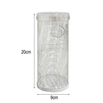Gabbia per barbecue in acciaio inossidabile per esterni Tubo a rete rotonda per barbecue, 20cm With Hook, 30cm With Hook