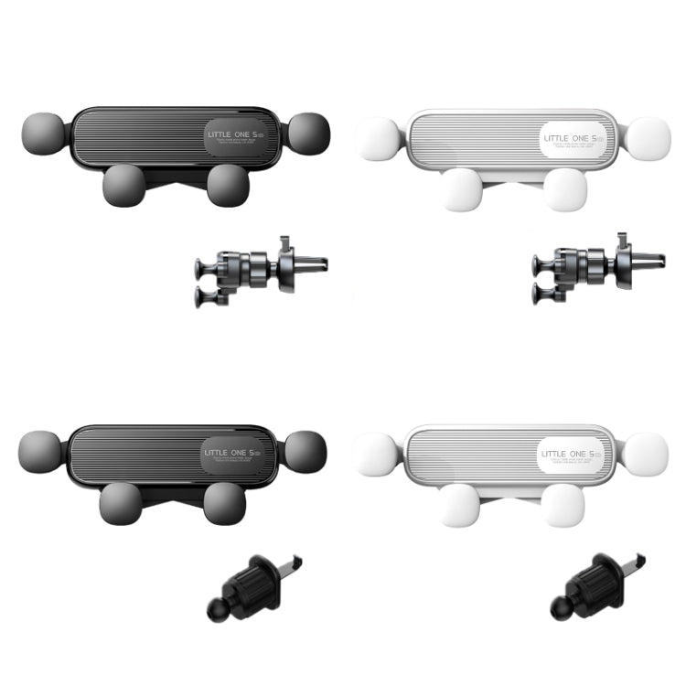 S03 Supporto per telefono cellulare con navigazione a gravità per presa d'aria del veicolo, Black Eagle Mouth, White Eagle Mouth, Black Spiral Clip, White Spiral Clip
