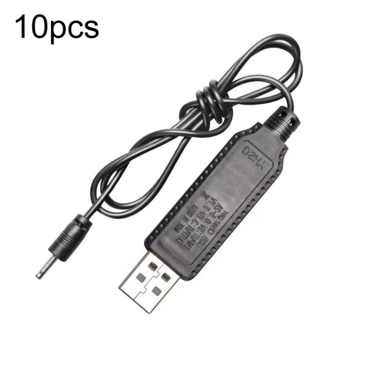 10pcs 3.7V IC Protezione del circuito Batteria al litio USB Cavo di ricarica a testa dritta, 2.0mm, 2.5mm, 3.5mm, 5.5mm