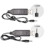 10pcs 3.7V IC Protezione del circuito Batteria al litio USB Cavo di ricarica a testa dritta, 2.0mm, 2.5mm, 3.5mm, 5.5mm