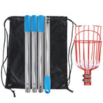 Strumenti per la raccolta della frutta con raccoglitore di frutta aereo in acciaio inossidabile, With Rod 4 Sections 1.6m, With Rod 6 Sections 2.4m, With Rod 9 Sections 3.6m, With Rod 10 Sections 4m