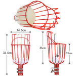 Strumenti per la raccolta della frutta con raccoglitore di frutta aereo in acciaio inossidabile, With Rod 4 Sections 1.6m, With Rod 6 Sections 2.4m, With Rod 9 Sections 3.6m, With Rod 10 Sections 4m
