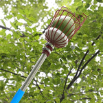 Strumenti per la raccolta della frutta con raccoglitore di frutta aereo in acciaio inossidabile, With Rod 4 Sections 1.6m, With Rod 6 Sections 2.4m, With Rod 9 Sections 3.6m, With Rod 10 Sections 4m