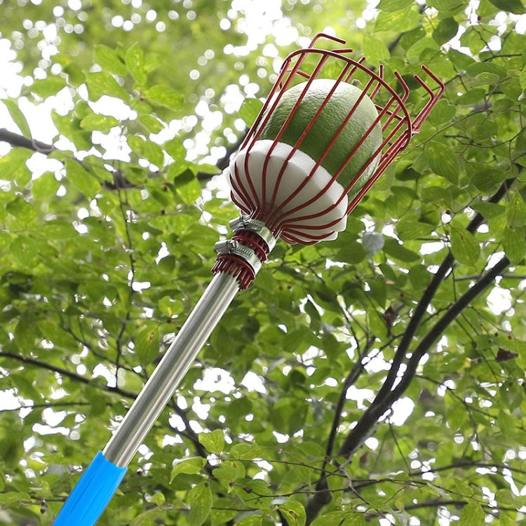 Strumenti per la raccolta della frutta con raccoglitore di frutta aereo in acciaio inossidabile, With Rod 4 Sections 1.6m, With Rod 6 Sections 2.4m, With Rod 9 Sections 3.6m, With Rod 10 Sections 4m