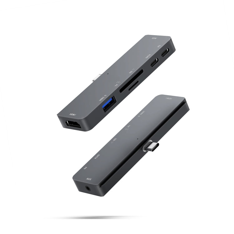 Per iPad Pro 7-in-1 HDMI 4K + audio da 3,5 mm + SD/TF+ 1 USB 3.0 + USB-C/tipo-C + docking station USB-C PD, For IPad Pro 7-In-1