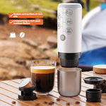 Macchina da caffè a capsule portatile ricaricabile tramite USB ICAfilas ME2410 per esterni.