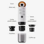 Macchina da caffè a capsule portatile ricaricabile tramite USB ICAfilas ME2410 per esterni.