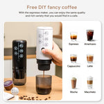 Macchina da caffè a capsule portatile ricaricabile tramite USB ICAfilas ME2410 per esterni.