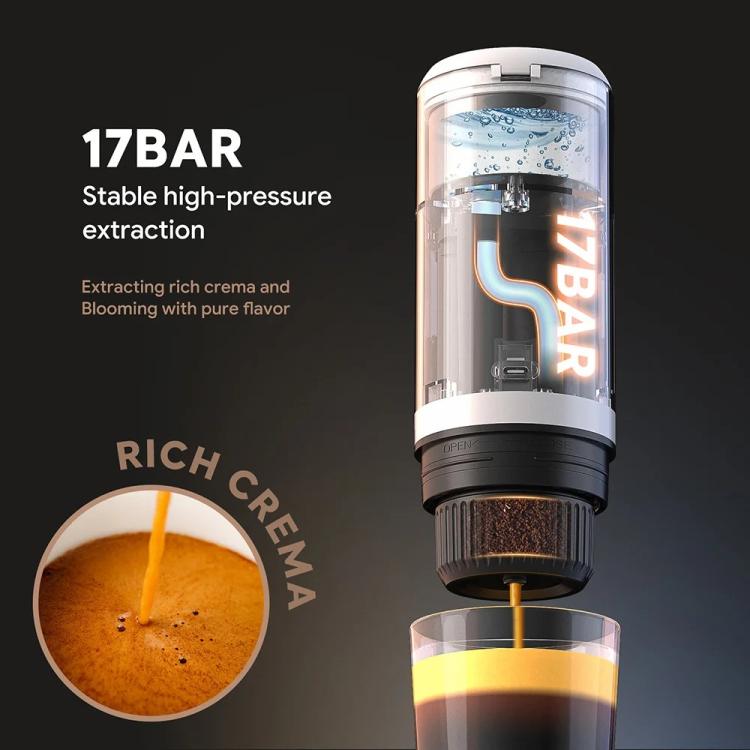 Macchina da caffè a capsule portatile ricaricabile tramite USB ICAfilas ME2410 per esterni.