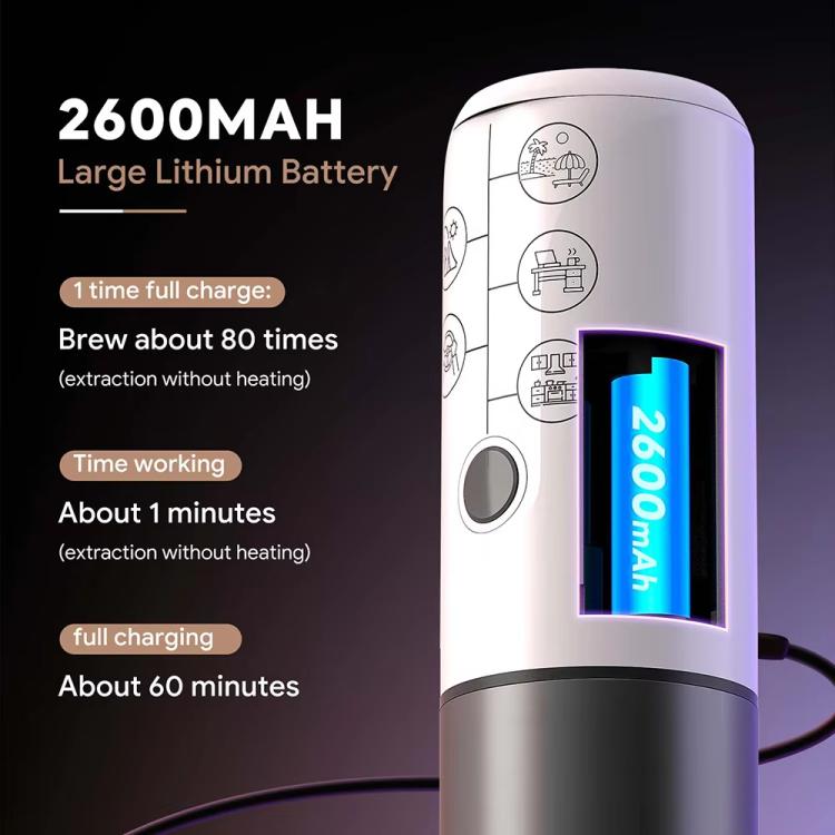 Macchina da caffè a capsule portatile ricaricabile tramite USB ICAfilas ME2410 per esterni.