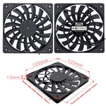 FANNE RISe Soul F12012 Desktop Chassis Ventola di raffreddamento a 4 pin ultrasottile Regolazione intelligente della velocità PWM, F12012