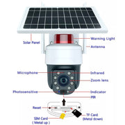 RH-Q10 Graffiti 5MP Wifi Wireless Solar Camera 30X Zoom ottico Auto Tracking Patrol IP66 Impermeabile, RH-Q10