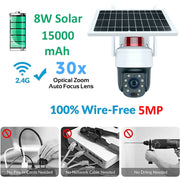 RH-Q10 Graffiti 5MP Wifi Wireless Solar Camera 30X Zoom ottico Auto Tracking Patrol IP66 Impermeabile, RH-Q10