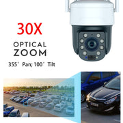 RH-Q10 Graffiti 5MP Wifi Wireless Solar Camera 30X Zoom ottico Auto Tracking Patrol IP66 Impermeabile, RH-Q10