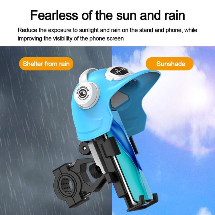 Supporto per telefono moto con protezione solare