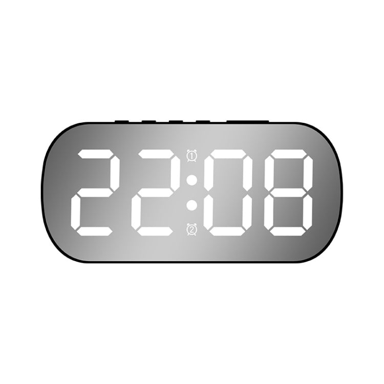 6637 Display digitale a LED Temperatura Orologio elettronico Sveglia a specchio da tavolo