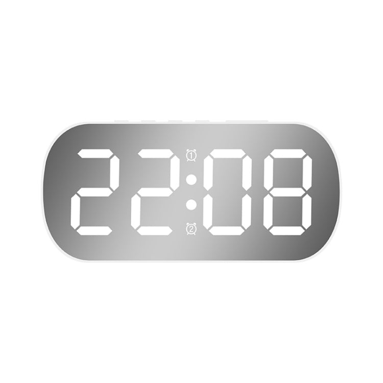 6637 Display digitale a LED Temperatura Orologio elettronico Sveglia a specchio da tavolo