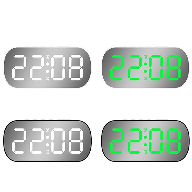 6637 Display digitale a LED Temperatura Orologio elettronico Sveglia a specchio da tavolo