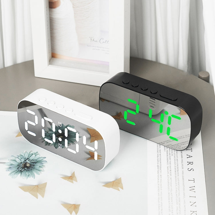 6637 Display digitale a LED Temperatura Orologio elettronico Sveglia a specchio da tavolo