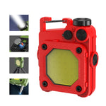 Mini portachiavi COB torcia USB ricaricabile luce da lavoro magnetica per campeggio all'aperto, Green, Red, Black, Yellow